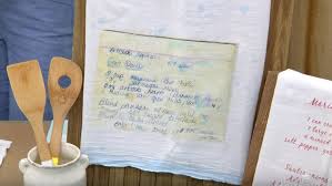 Once you find yourself a flat space measure the center point of the towel & make sure the print is. Show Off Your Old Recipes With This Tea Towel Diy