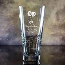 Engraved Crystal Vase