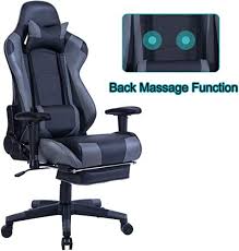 Massage blue gaming chair reclining swivel racing office chair with lumbar support comfortable sitting experience will account comfortable sitting experience will account for better gaming condition. Healgen Back Massage Gaming Chair With Footrest Pc Computer Video Game Racing Gamer Chair High Back Reclining E Gamer Chair Lumbar Support Cushion Gaming Chair