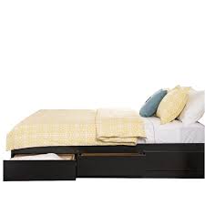 The versatile monterey night stand features two full sized drawers, moldings, and a scalloped apron or kick plate. Prepac Coal Harbor Full Platform Storage Bed With Headboard In Black Bbd 5600 3kv Kit