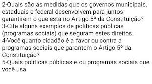A constituição federal é a lei suprema. Sao Atividades De Sociologia Sobre O Artigo 5 Da Constituicao Federal Me Ajudem Por Favor Brainly Com Br
