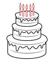Birthday Cake With Balloons Drawing Pin By Abby Buehler On Drawing Ideas Cake Drawing Birthday Cake Pictures Cartoon Cake