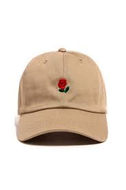 Rose Embroidered Hat In Tan Baseball Hats Dad Hats Baseball Caps Dad Hats
