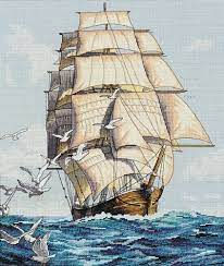14 count, 17 7/8 inches wide x 31 3/4 inches high 16 count, 15 3/4 inches wide x 27 7/8 inches high 18 count, 14 inches wide x 24 3/4 inches high the center marks appear on the applicable center page only. Dimensions Needlecrafts Counted Cross Stitch Clipper Ship Voyage Http Www Amazon Com Dimensions Cross Stitch Landscape Dimensions Cross Stitch Cross Stitch