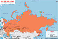 Russia Map with Cities | Cities in Russia