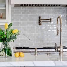 Mini Gray Subway Tiled Backsplash