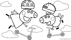 A complete brand new age of coloring and. Peppa Pig Coloring Pages Coloringall