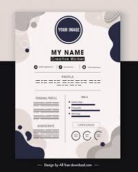 A simple or basic resume template is defined by a clean and consistent look with strong lines separating categories and . Template Cv Free Free Vector Download 27 346 Free Vector For Commercial Use Format Ai Eps Cdr Svg Vector Illustration Graphic Art Design