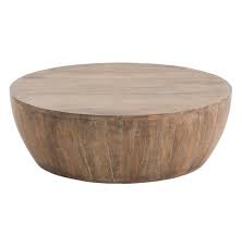 Arteriors Jacob Rustic Lodge White Washed Wood Round Coffee Table Round Wood Coffee Table Wood Cocktail Table Solid Coffee Table