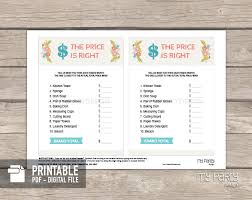 Ensure you keep those memories by displaying our floral gold chalkboard pregnancy stat sign at your baby shower! Bridal Shower Party Ivory Floral Theme The Price Is Right Printable Game My Party Design