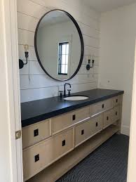 This decorative round wood mirror is a beautifully unique accent piece for your home decor. Light Wood Bathroom Vanity Modern Home Remodeling Home Decor Home Remodeling Open Concept
