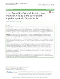 Pdf Is The Annual Confidential Report System Effective A Study Of Government Appraisal System From Gujarat India
