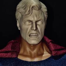 Evil Superman in development, 100% handmade costume and custom sculpture.