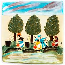 See more ideas about clementine hunter, clementines, hunter. Clementine Hunter Ceramics Pecan Picking Caroline Company