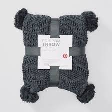 Black And White Throw Blanket Australia Pom Pom Throw 35 Charcoal Pom Pom Throw Throw Rugs Textured Throw Blanket