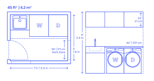Whether your laundry room is nothing more if your laundry room is a combo unit in the kitchen or you have to go out to the garage for each load, you might decide it's worth it to relocate the. Galley Single Row Three Unit Laundry Room Layout Dimensions Drawings Dimensions Com