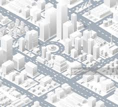 Urban District Of The City In Isometric Landscape Town Infrastructure Architecture Presentation Urban Mapping Architecture Graphics
