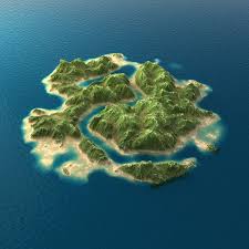 Tropical Island Terrain 2 3d Model 3d Model Island Art Anime Island Fantasy Landscape
