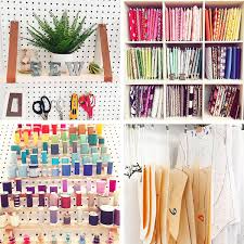 This should be a great craft room ideas for small spaces. Budget Friendly Sewing Room Organization Ideas Blue I Style