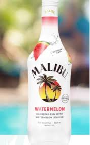 The recipe calls for a base of aged rum that gets added upon with orange liqueur, lime juice, simple syrup, muddled watermelon and a bit of ground cayenne pepper, shaken and served up. Malibu Watermelon Rum Wine World