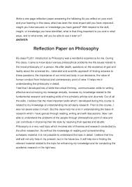 In simple words, what i learn. Write A One Page Reflection Paper Answering The Following As You Reflect On Your Work And Your Learning In This Class What Has Been The Most Impart Skill You Have Improved 30