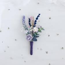 Lavender Boutonniere Lilac Button Hole Purple White Etsy In 2021 Boutonniere Lavender Boutonniere Groomsmen Boutonniere