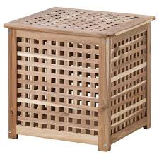 Hol Tafeltje Acacia 50x50 Cm Ikea Ikea Side Table Ikea Ikea Storage Baskets
