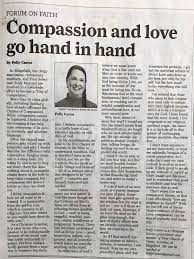 To download your newspaper, use the link at the bottom of the generated image. Newspaper Article On Compassion By Polly Castor Polly Castor