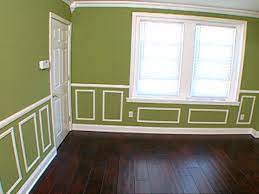 For a standard room with 8 foot ceilings this would be 32 inches from the floor. How To Cutting And Hanging Decorative Molding Hgtv
