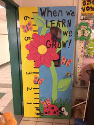 Spring Classroom Door When We Learn We Grow School Door Decorations Kindergarten Classroom Door Door Decorations Classroom