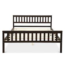 A platform bed is a bed frame with a flat surface that provides an even foundation for a mattress. Queen Wood Platform Bed Frame Headboard Footboard Espresso Home To Outdoors