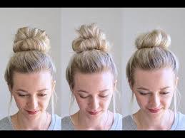 Place the bobby pins on one side of your hair. 3 Messy Bun Top Knots Using No Bobby Pins Q S Hairdos Tessi S Hairstyle Youtube Hair Bun Tutorial Easy Bun Hairstyles Easy Hairstyles