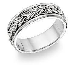 Mens Platinum Wedding Rings Fisherman Knot Ring Strongest Knot Mens Wedding Rings Braided Wedding Band Wedding Ring Bands