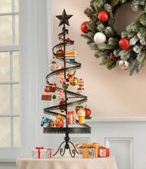 Metal Spiral Christmas Ornament Tree Tabletop Home Decor Holiday Display Indoor Ornament Tree Display Indoor Holiday Decor Holiday Decor
