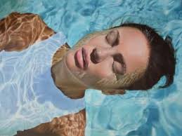 Girl In Swimming Pool 3 Painting Girl In Water Pool Art Pool Photography