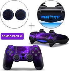 Bol Com Dark Galaxy Combo Pack Xl Ps4 Controller Skins Playstation Stickers Thumb Grips