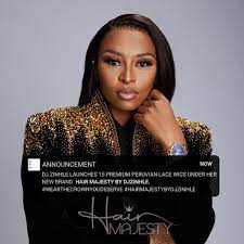 The star launched her new wig range 'hair majesty' in june. Big Announcement Hair Majesty By Dj Zinhle Is Finally Here