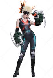 Katsuki and tenya form villain team d. Katsuki Bakugou Kacchan Costume My Hero Academia Cosplay Fullset For Sale
