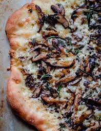 Mushroom Pizza With Havarti Cheese Fresh Herbs And White Truffle Oil Recipe Vegetarian Pizza Recipe Mushroom Pizza Vegetarian Pizza