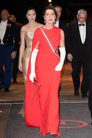 Princess stéphanie marie elisabeth of monaco (born 1 february 1965) is the youngest child of rainier iii, prince of monaco, and the american actress grace kelly.she is the younger sister of albert ii, prince of monaco, and caroline, princess of hanover.currently 14th in the line of succession to the monegasque throne, she has been a singer, swimwear designer and fashion model. Princess Caroline Of Monaco Wears Red Caped Dress To Monaco National Day