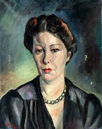 Early 20th C. Portrait Of Young Boy, Oil On Canvas Laid Down, The Boy Wears  A Burgundy Velvet