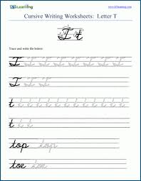 If so, encourage them that fancy cursive writing is simple, fun, and actually faster than manuscript. Cursive Writing Letter T K5 Learning