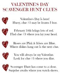 Printable Birthday Scavenger Hunt Riddles For Adults Valentine S Day Scavenger Hunt Clues Printable Mom On The Side Birthday Present For Boyfriend Valentine S Day Diy Scavenger Hunt Clues