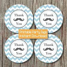 I'm always in awe when i receive a package and it's all wrapped up with beautiful i designed these little thank you tags to tie onto my packages and wanted to share them with you too. Mustache Bash Thank You Favor Tags Bumpandbeyonddesigns