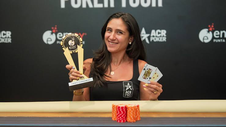 Ana Marquez em recente visita ao Uruguai, onde venceu o Ladies no Enjoy Poker Tour (foto: Martin Santini)