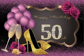 Check spelling or type a new query. Purple Balloons Gold High Heeled Shoes Flowers Happy 50th Birthday Party Photography Photo Backdrops For Women