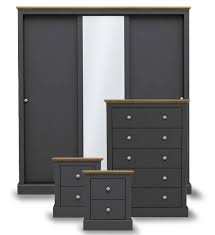 Looking for storage that maintains the fluidity in the kids' room, a stackable bookcase keeps their reading material close. Dawlish Charcoal Bedroom Furniture