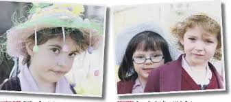 Easter bunnies and bonnets