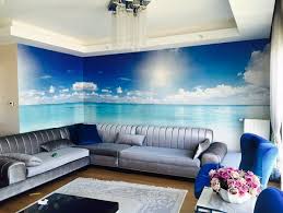 Deniz Manzarali 3d Salon Duvar Kagidi Modeli 3d Duvar Kagidi Duvar Ev Dekoru