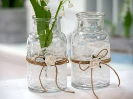 2 Vasen Hochzeit Vintage Tischdeko Spitze Weiss Mira Hochzeit Tischdekoration Hochzeit Romantische Hochzeiten
